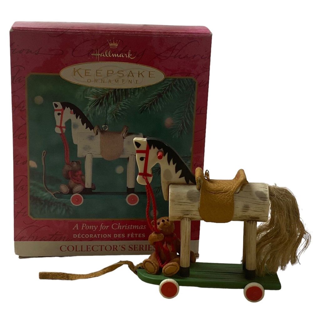 2000 Hallmark Keepsake Ornament A Pony For Christmas 3rd In Collector's Series